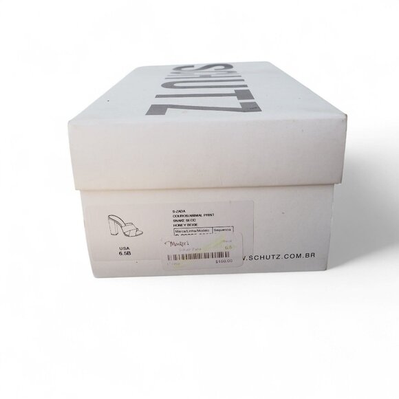 SCHUTZ Tan Snake Print Heels - Picture 11 of 11